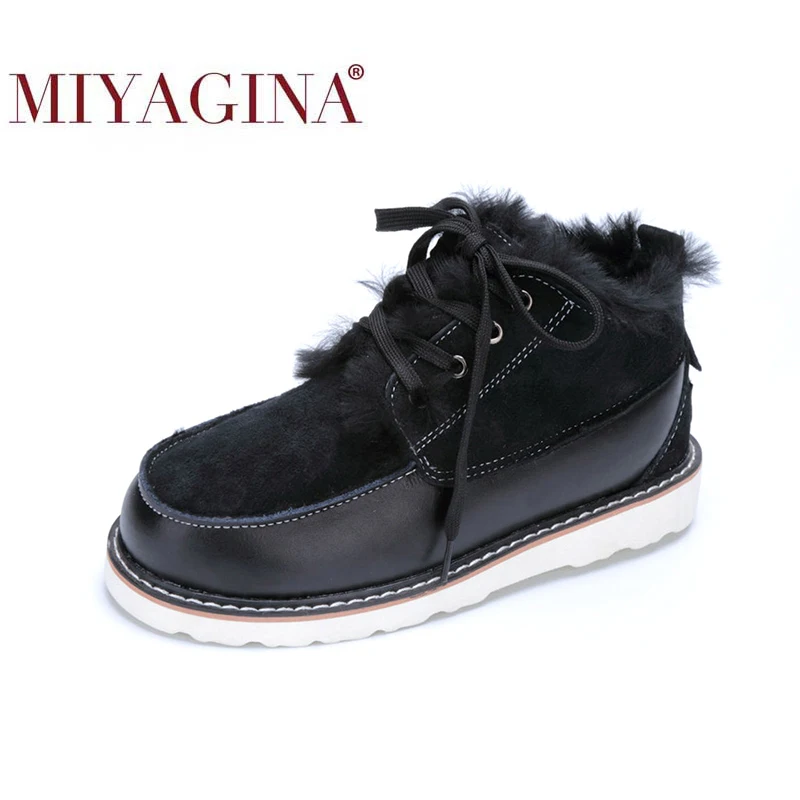 Новинка 2020 Модные Винтажные мужские ботинки MIYAGINA из натуральной кожи на шнуровке