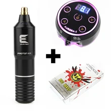 Профессиональная роторная татуировочная машина, ручка, мощная, тихая, с AURORA-II, мини мощность татуировки и одна коробка, картридж, набор игл для татуировки