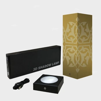 

USB LED Night Light Muslim Architectural Style Pattern 3D Shadow Lamp Creative Paper Table Lamp Bedroom Decoration Light