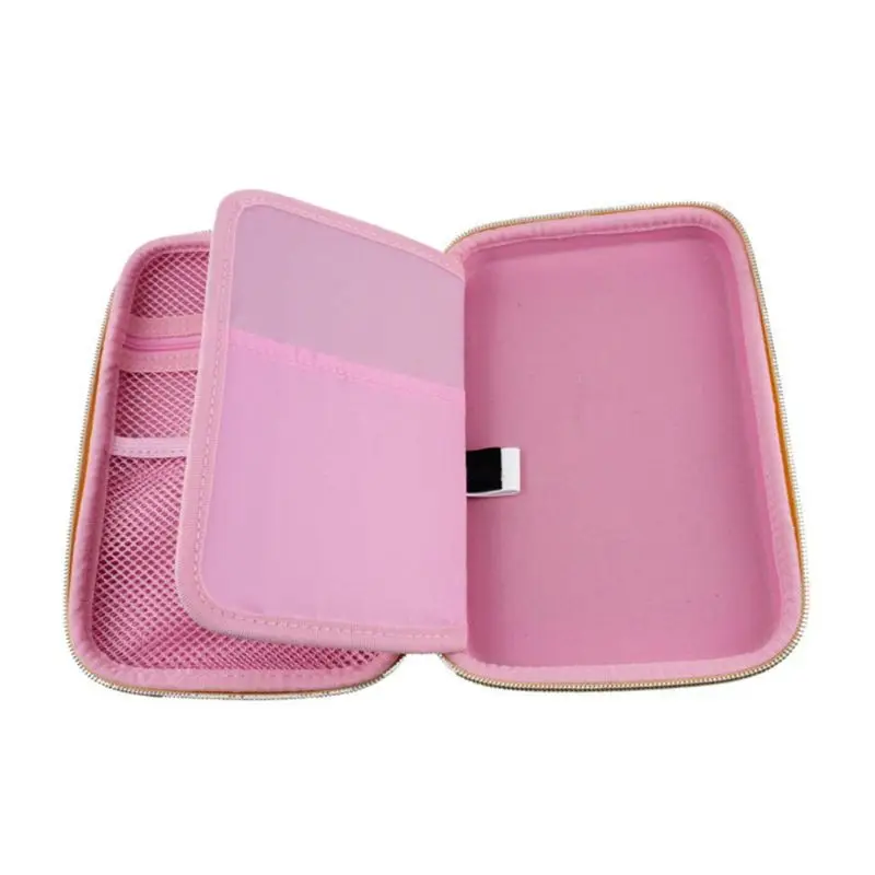 Lovely Pen Box Girls School Mirror Pencil Case Stationery Bag Ribbon Sequin Storage Organizer
