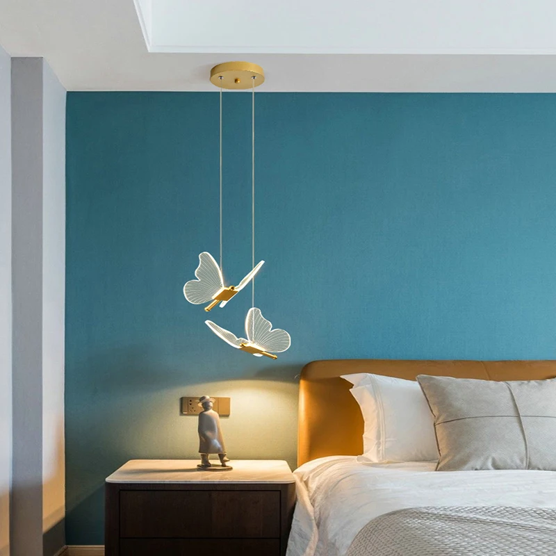 

LED Butterfly Pendant Lights Nordic Indoor Lighting Modern Hanging Lamp Living Room Decoration For Home Art Deco Ceiling Light