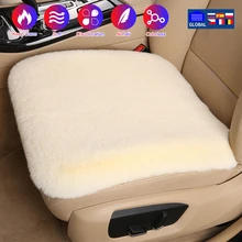 Car Seat Protector Mat Front Seat Covers Winter Cushion Pad For Cars Driving Warm Faux Fur For 2021 Toyota Corolla Rav4 4Runner