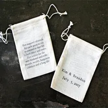 15 шт на заказ из Иордании, миндальные подарочные сумки с итальянским традиционным стихотворением-ручные штампованные тканевые подарочные сумки, подарочные сумки с миндалем