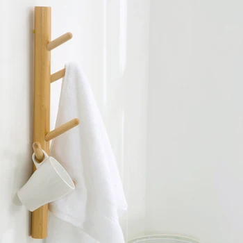 

Wood Wall Hanger Wall Coat Hook Wood Clothes Hanger Storage Rack Home Decor Hooks for Hanging Coat Hats Decorative Hooks