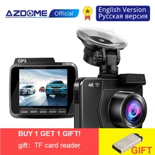 AZDOME M06 4K Dash Cam Встроенный WI-FI GPS G-Sensor Мониторинг парковки Loop Запись Автомобильный видеорегистратор WDR Ночного видения Автомобильная камера видеорегистратор