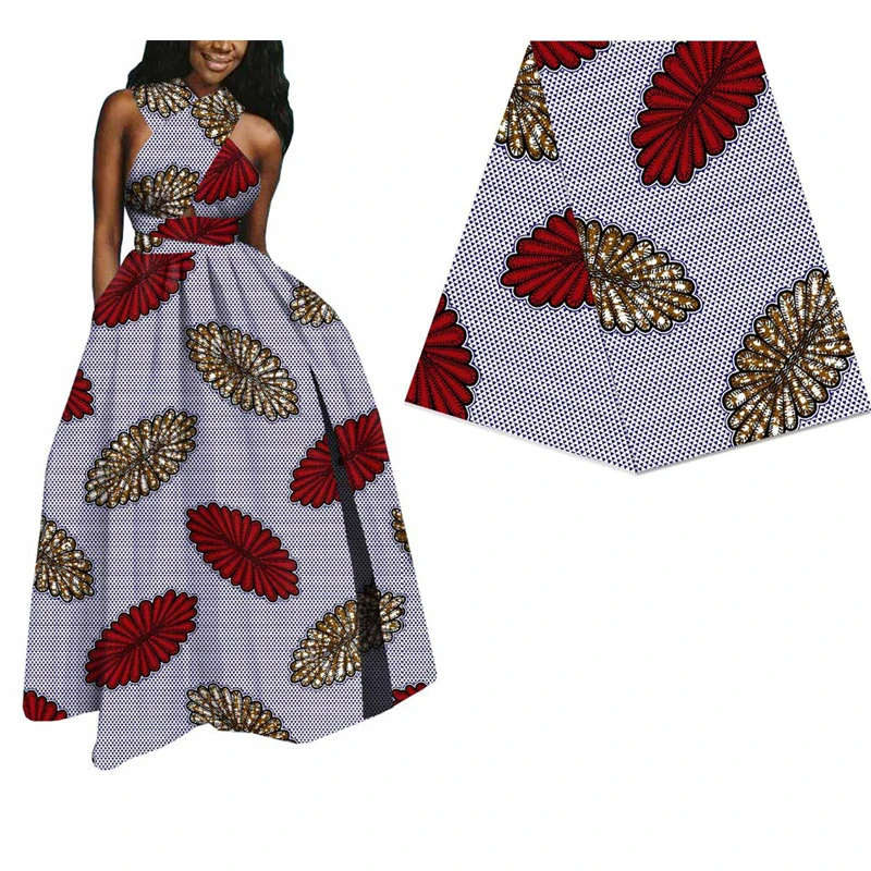 Хлопок из Анкары и Нигерии настоящая восковая Ткань DIY шитье 6 ярдов батик ткань с принтом африканская настоящая голландская восковая ткань для женского платья