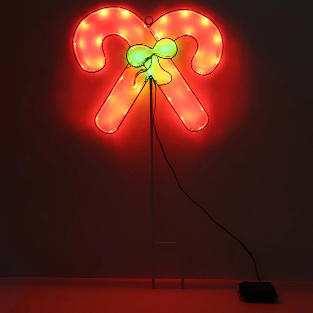 

ICOCO Neon Sign Light Crutch Shaped Design Night Lamp Wall Light Coffee Bar Mural Crafts Neon Sign Room Home Decorations Sale