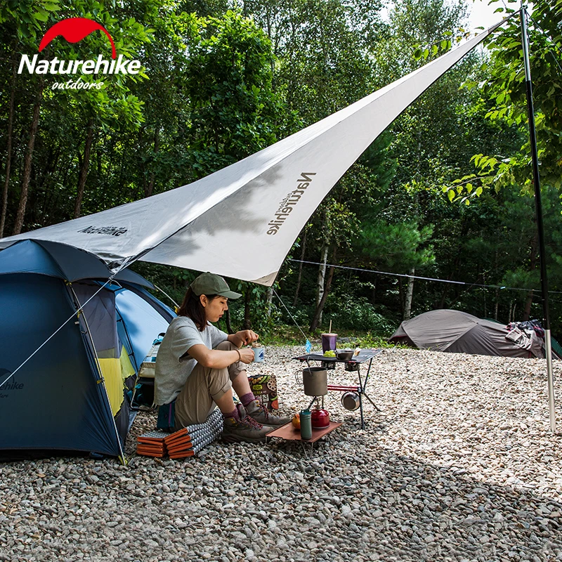 Naturehike с серебряным покрытием открытый солнечные укрытия перголы анти-УФ Сверхлегкий Кемпинг Тент Палатка путешествия Пикник тент для вечеринок зонт