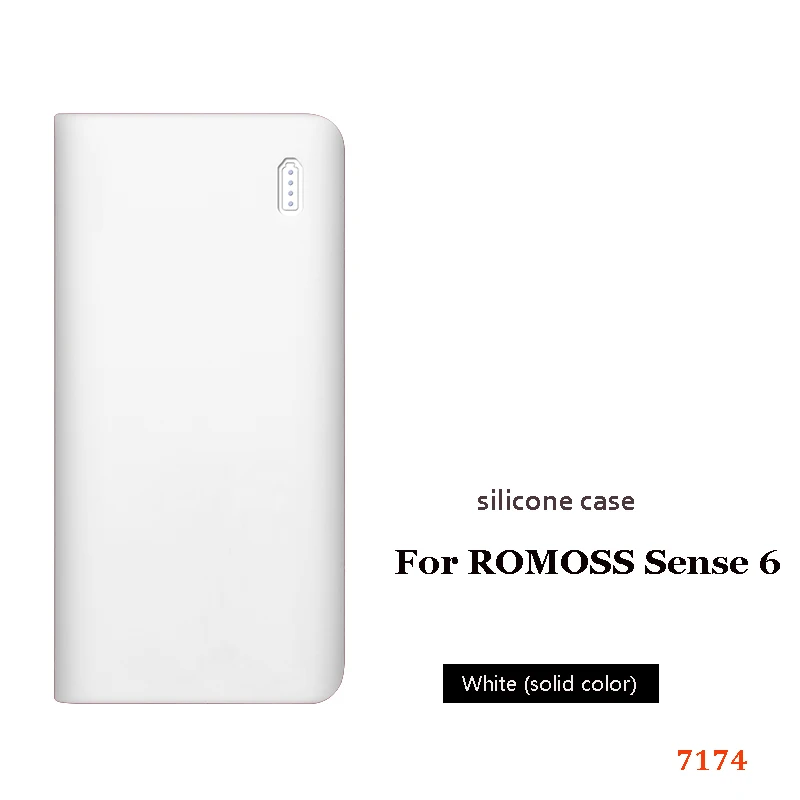 Силиконовый чехол для romoss sense 6, 20000 мА/ч, мобильный, мощный, мягкий, силиконовый, анти-столкновения, противоскользящий чехол, мобильный, мощный, кожаный чехол - Цвет: 2