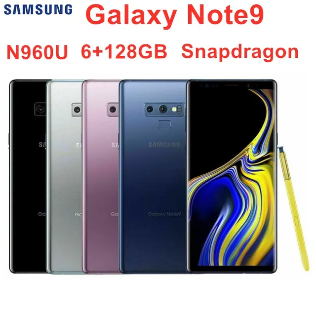 Samsung Galaxy Note9 Note 9 N960U 128GB ROM 6GB RAM Original LTE Octa Core 6.4″ Dual 12MP NFC Snapdragon 845 Mobile Phone