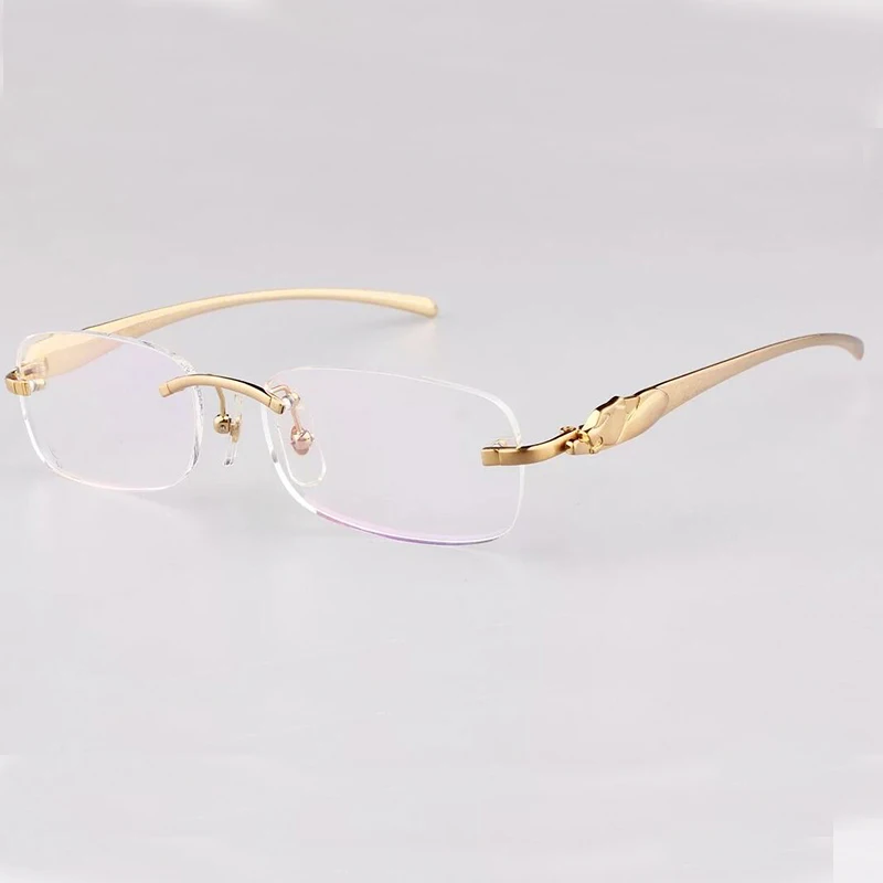 Square Metal Eyeglasses Clear 