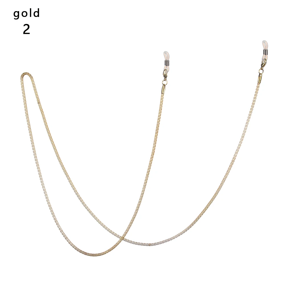 gold 2 1 шт. Очаровательная цепочка для очков из сплава для чтения модные уникальные солнцезащитные очки ремешок держатель шнура практичное ожерелье для очков унисекс - Цвет: gold 2