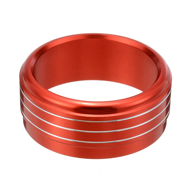 3pcs Red Aluminum AC Climate Control Knob Ring Covers For Subaru WRX STI Impreza Forester XV Crosstrek