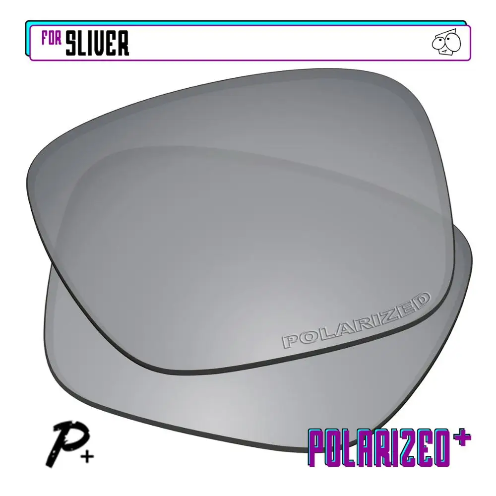 

EZReplace Polarized Replacement Lenses for - Oakley Sliver Sunglasses - Silver P Plus