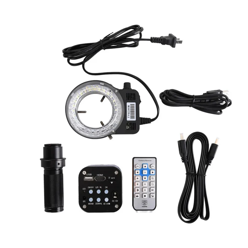 16MP 4K USB промышленный электронный цифровой видео микроскоп камера 130X 180X 300X C крепление объектива для телефона пайка ПХД