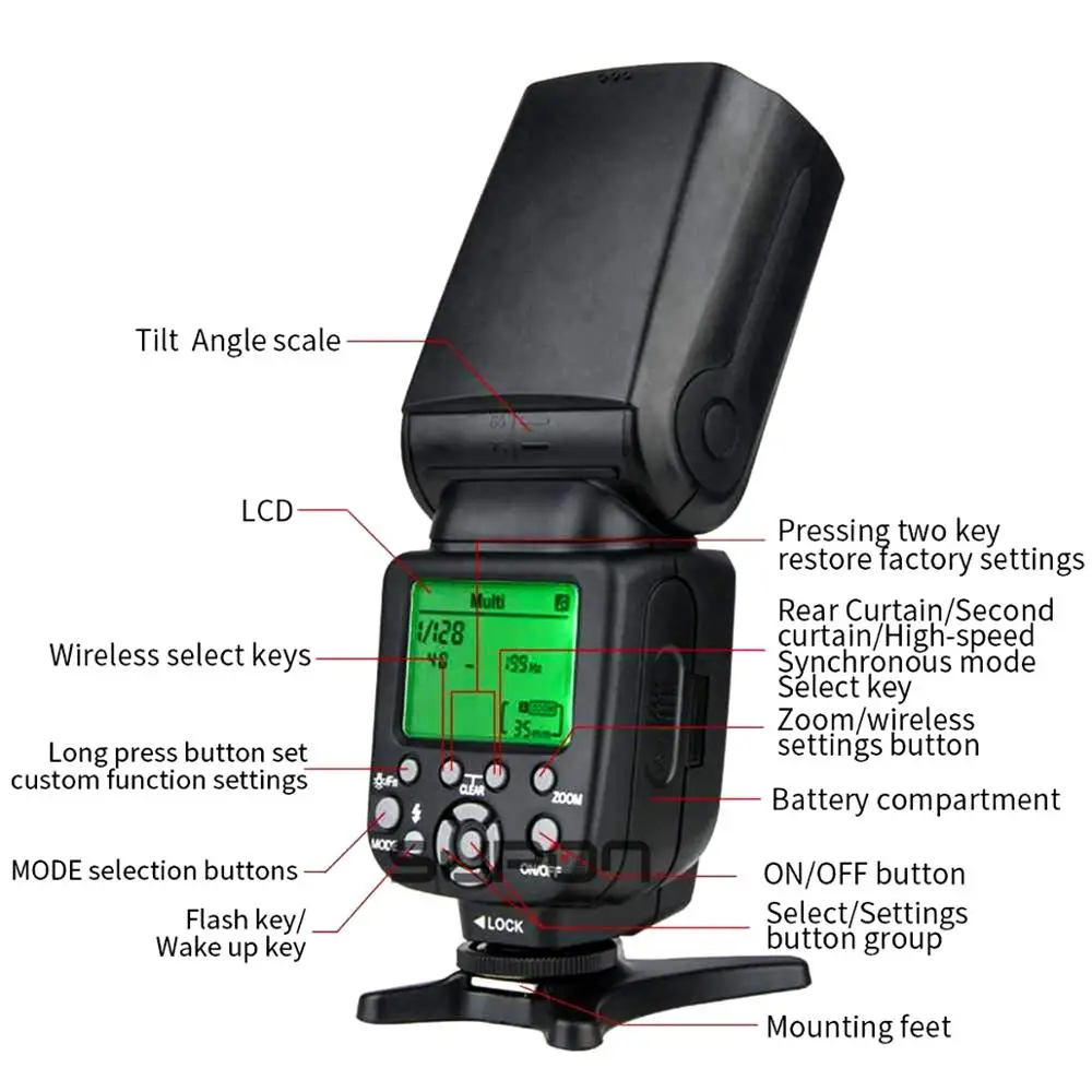 Cena TRIOPO TR 988 lampa błyskowa profesjonalna lampa błyskowa Speedlite TTL z szybką synchronizacją do aparatu Canon Nikon lustrzanka cyfrowa PK YN560IV