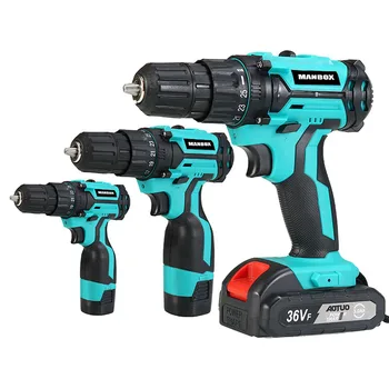 

Manbox09G 36Vwireless electric screwdriver rechargeable lithium battery dual speed DIY electric drill electric tool impact drill