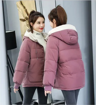 

2019 Women Winter Down Jacket Cotton Loose Thick Coat Winter Warm -30 degree Jacket Women Stand Collar Solid Oversized Coat