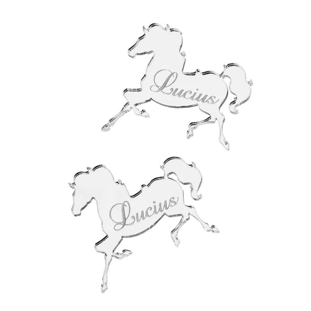 Personalized Engraved Mirror Wood Baby Name Horse Invitation Card Wooden Baby Shower Chocolates Bir - 4.00054E+12