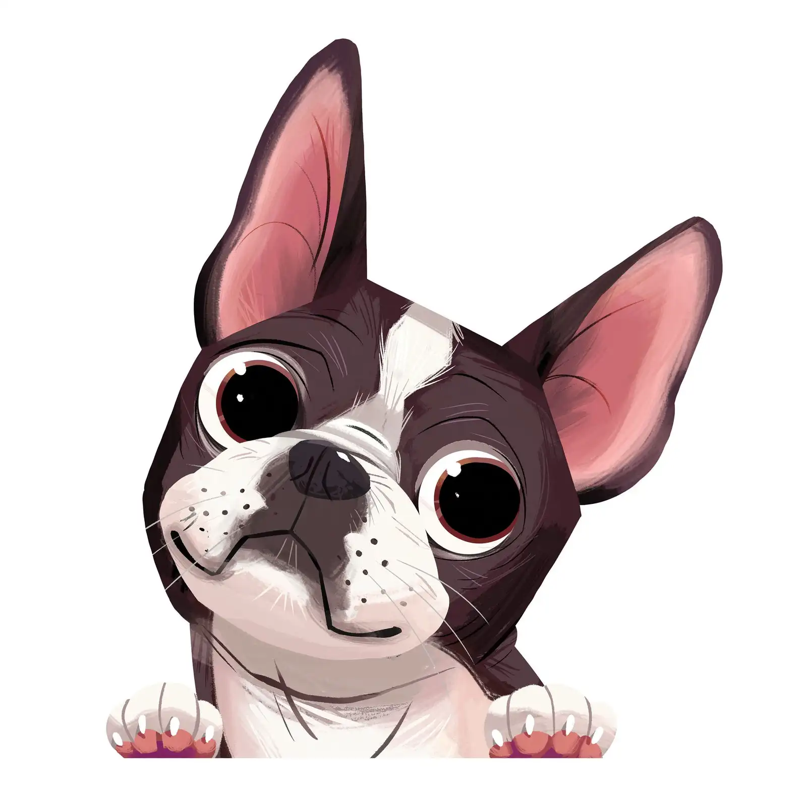 

S50002# 13CM/17CM Personality PVC Decal Boston Terrier Car Sticker on Motorcycle Laptop Decorative Accessories