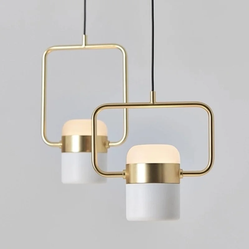 

Modern minimalist bar restaurant multi-head molecular rotating pendant lamps Nordic bedroom bedside metal pendant lights