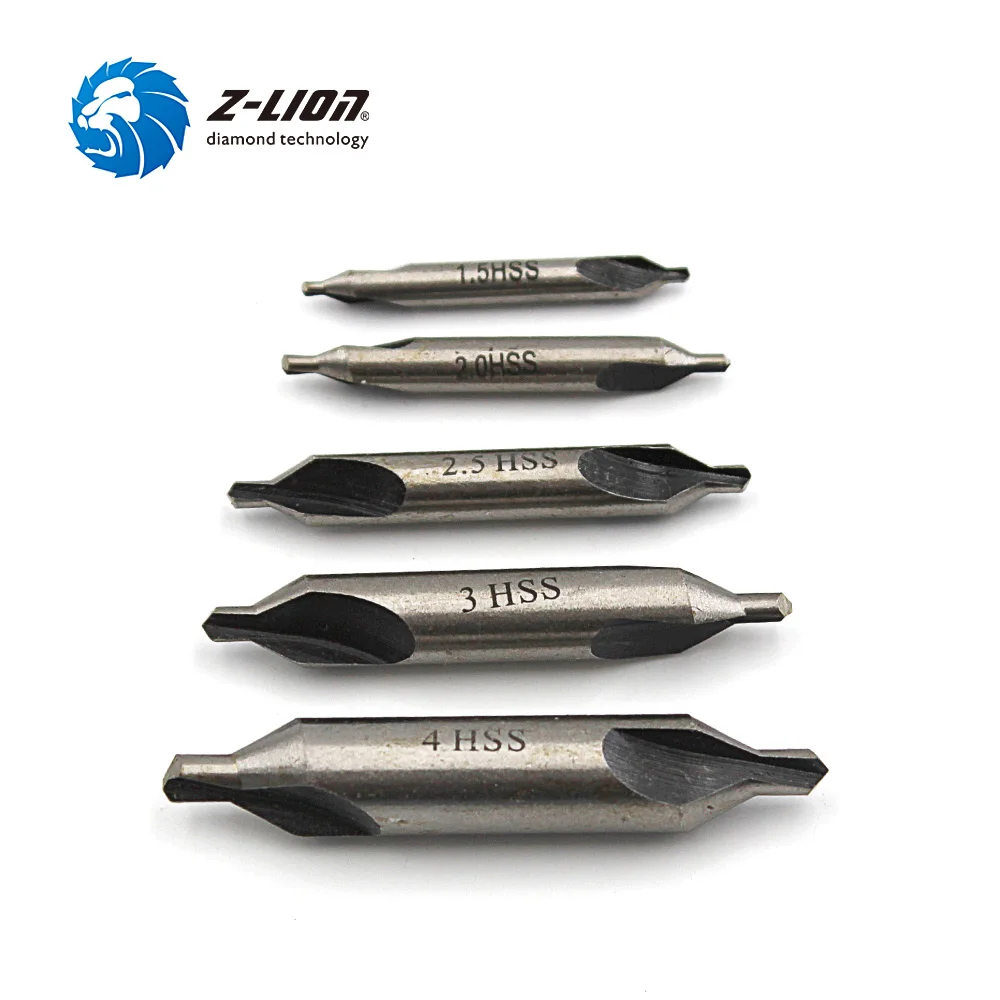 Z-LION 5 pcs Center Drill Bits Set Precision Combined Countersinks | Инструменты