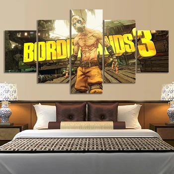 

5 Piece RPG Style FPS Shooting Game Borderlands 3 Poster Art Wall Decor Cavnas Paintings Home Decor Wall Art