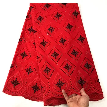 

African 100% Cotton Lace Fabric 2019 High Quality Lace Latest Swiss Voile Lace In Switzerland For Women Dress VE-568