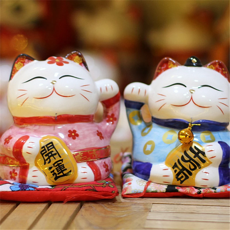 Набор из 2 предметов для пары орнамент Манеки Neko керамическая счастливая