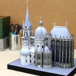 

Germany Aachen Cathedral Paper Model European Architecture Handmade DIY Origami 3D Model Children's Educational Toys Collection