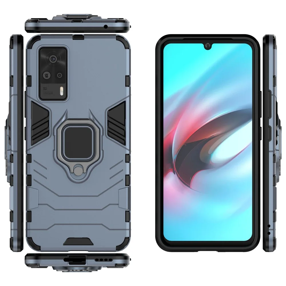 Für vivo S9e S9 S7 S7t S5 V20 Pro Hybrid Hard PC + Soft TPU Armor Anti-Drop-Hülle Rotierender Ringständerhalter_voghion.com