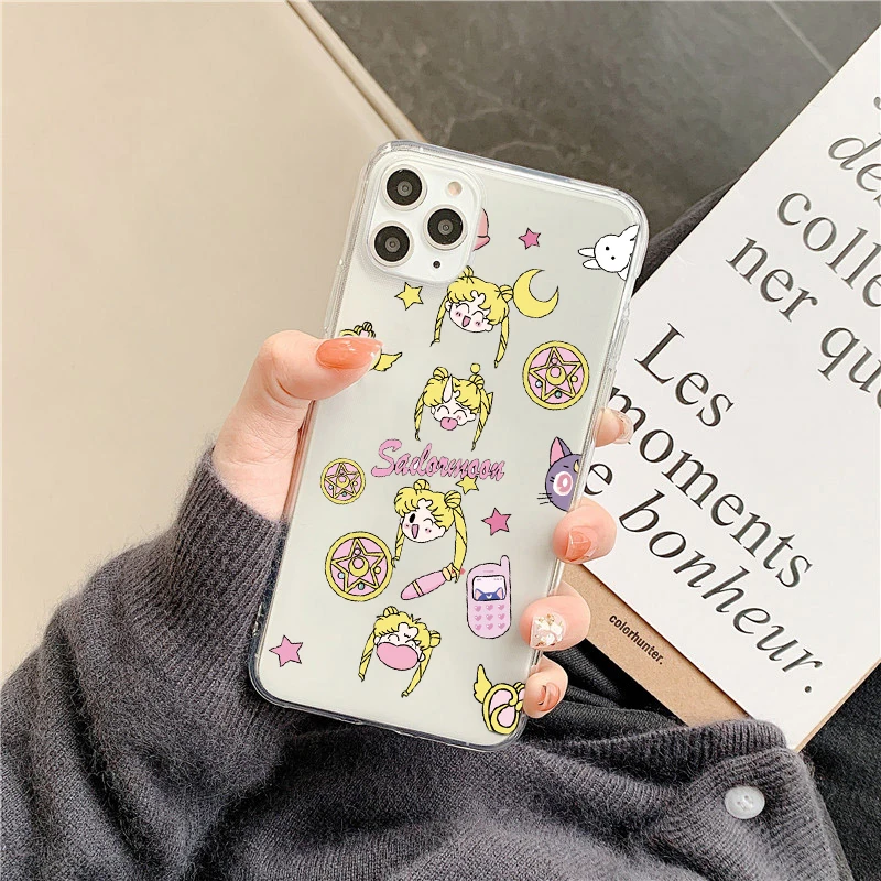 Cute Sailor Moon Phone Case For Samsung S20 Ultra S10 S8 S9 plus S10e a50 a30 a80 a70 a90 Note 8 9 10 plus Clear Soft Back Cover Cute Sailor Moon Phone Case For Samsung S20 Ultra S10 S8 S9 plus S10e a50 a30 a80 a70 a90 Note 8 9 10 plus Clear Soft Back Cover