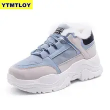 Г.; обувь; теплые зимние женские ботинки на платформе; плюшевые женские повседневные кроссовки из искусственной замши; женские зимние ботинки; Теплая обувь на меху