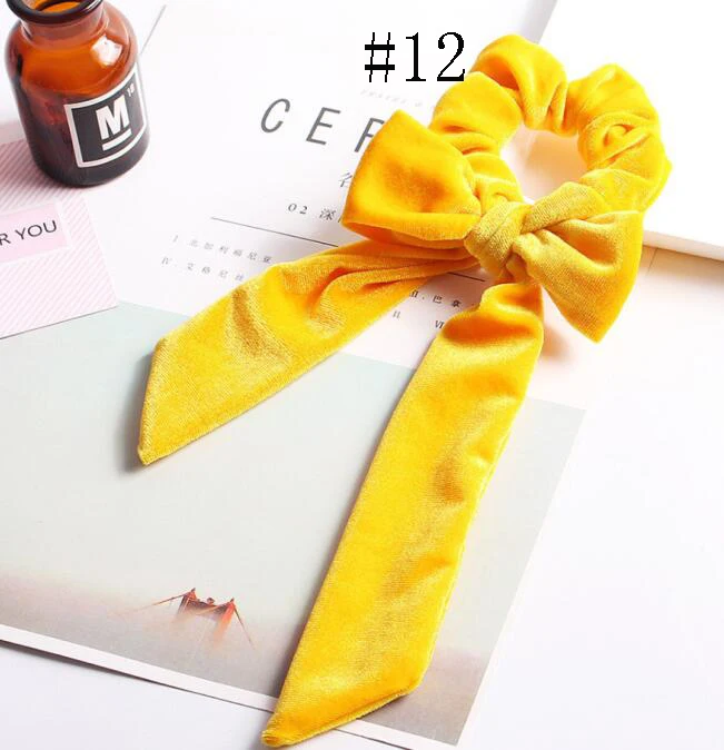 60pc/lot Velvet Scrunchie Women Girls Solid Elastic Hair Rubber Bands Gum For Women Tie Hair Ring Rope Ponytail Holder Accessory