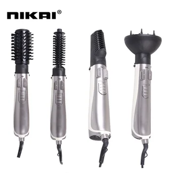 

Separate Station Hot Selling Nikai5-in-1 Multifunctional Warm-air Comb Roll Straight Dual Purpose Hair Curler Modeling Electric