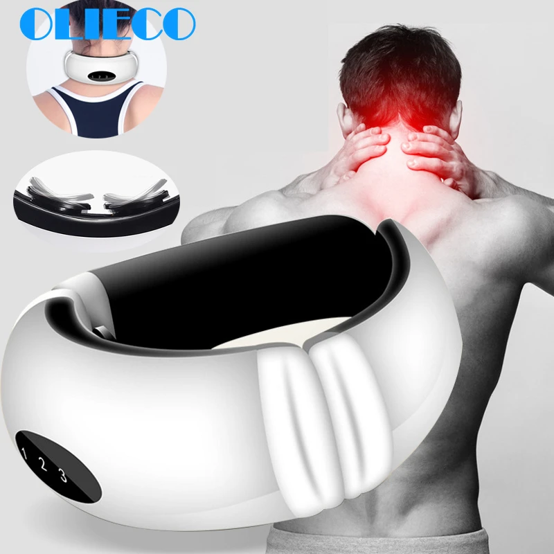 

Electric Pulse Neck Massager Cervical Vertebra Far Infrared Heating Impulse Pain Relief Device Acupuncture Physiotherapy Tool