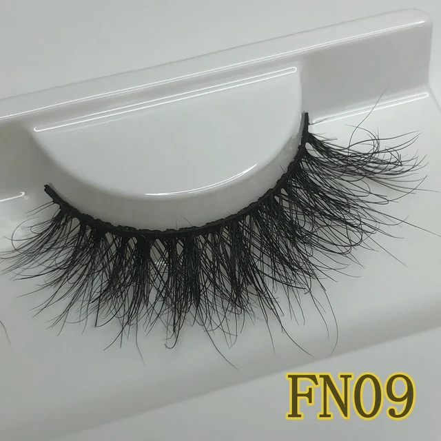 Mikiwi FN Natural Mink Lashes 10-12MM Super Fluffy Short Eyelashes Faux Cils GB Popular Messy Lashes Less Hair Faux Lashes FN09