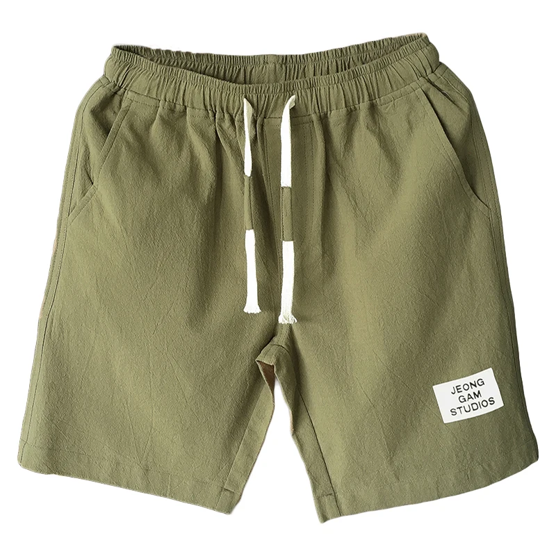 Shorts Men 2020 Summer Casual Shorts Mens Bermuda Breathable Linen Cotton Trousers Beach Board Short Pants Male Plus Size M-5XL