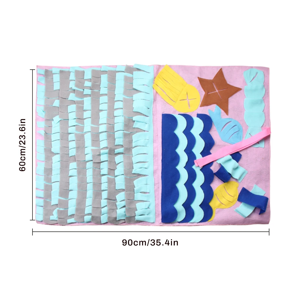 60x90cm Коврик для собак с нюханием, коврик для обучения еде, игровой коврик для собак, коврик для снятия стресса - Цвет: 60x90cm