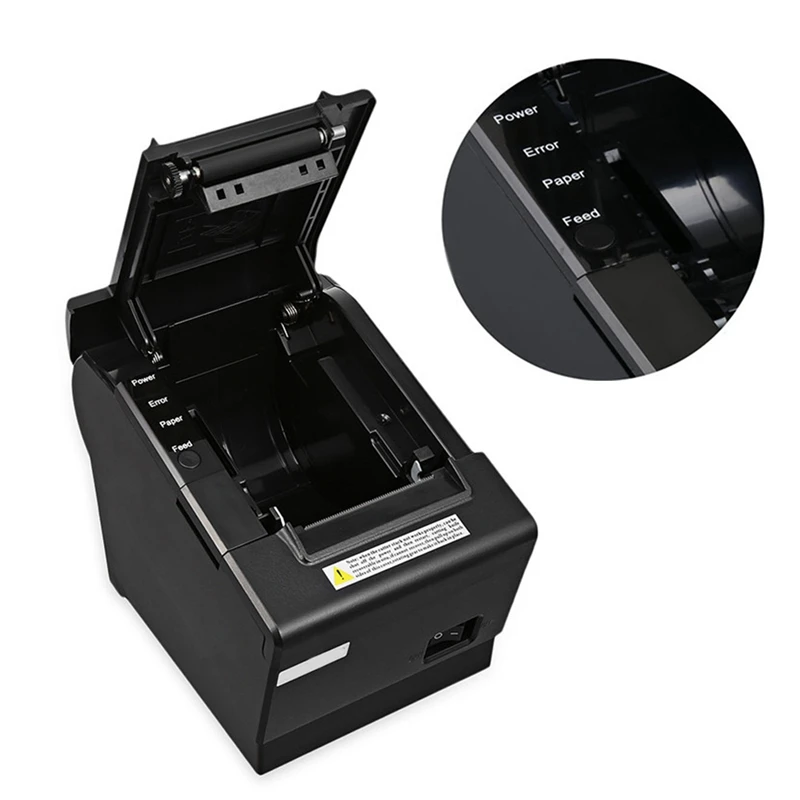 Небольшой чековый принтер 200 мм/сек. 80 мм чековый термопринтер с USB LAN Ethernet порт автоматический резак ЕС вилка