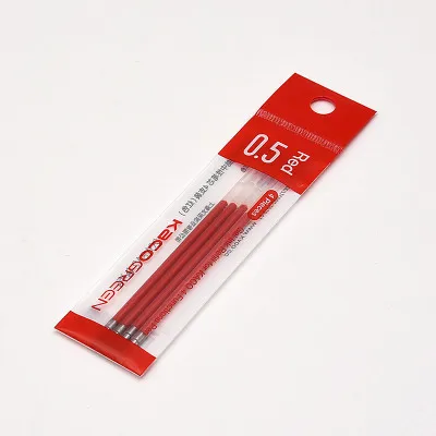 Xiaomi Mijia KACO, 4 в 1, многофункциональная ручка, 0,5 мм, черный, синий, красный, сменный механический карандаш, японские чернила, для офиса, школы - Цвет: Red refills