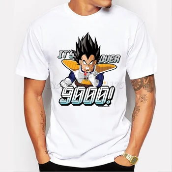 

2019 New Arrivals Fashion Dragon Ball Z T shirt Over 9000 Design Tops customize Printed Short Sleeve Tees