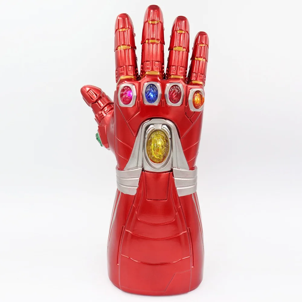 Endgame супергерой Тони Старк для косплея Железного человека рука перчатка Бесконечность рукавица Халк правая рука танос светодиодный перчатки игрушка для детей и взрослых опора