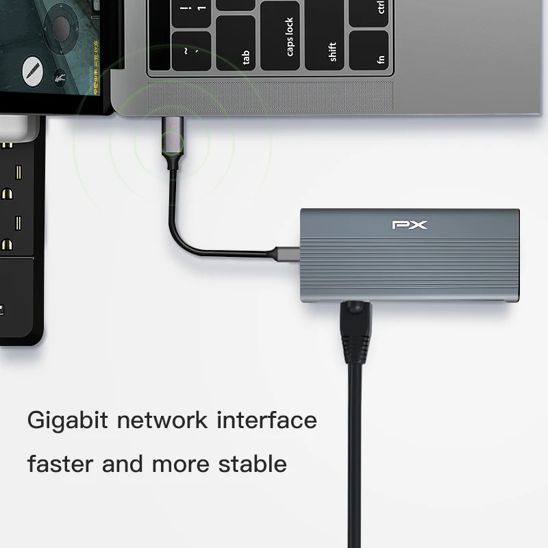 Tipo px c3.1 usb c docking station com m.2 sata ssd gabinete portátil docking station para ipad macbook pro acessórios usb c hub-4