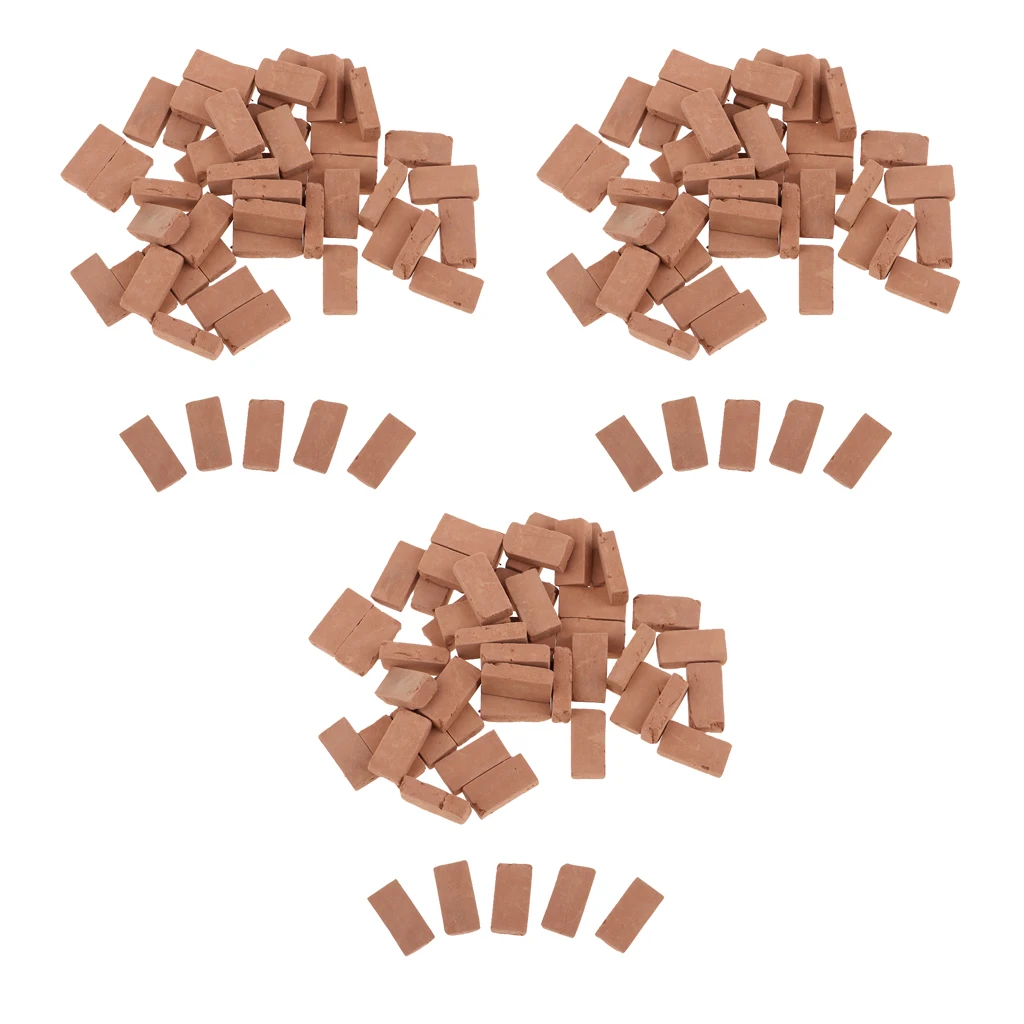1/16 Scale Clay Red Bricks Model for Sand Armor Scenery Decoration 1.7x0.9cm