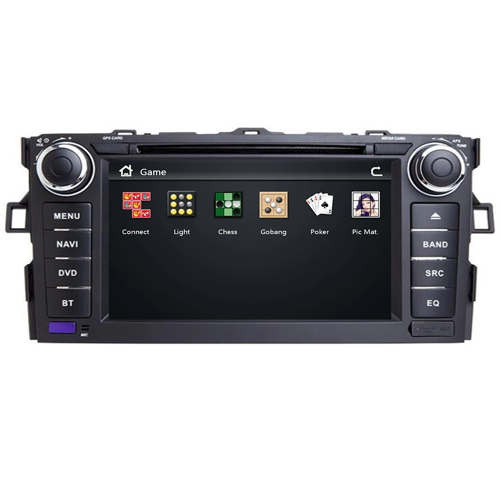 Discount 7 IPS Car DVD GPS Player For Toyota AURIS Toyota Corolla Altis 2012 2013 Vehicle Navigation Raido BT 3G MAP camera 3