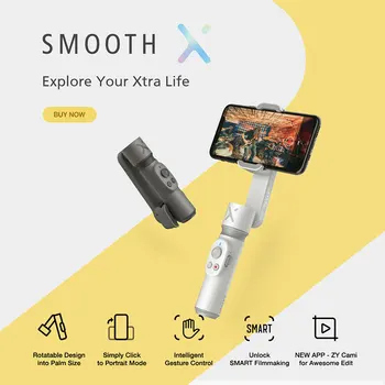 

Zhiyun Smooth X Selfie Stick Stabilizer Gimbal Palo Handheld Vlog Anti-Shake for iPhone Huawei Xiaomi Samsung Mobile Phone