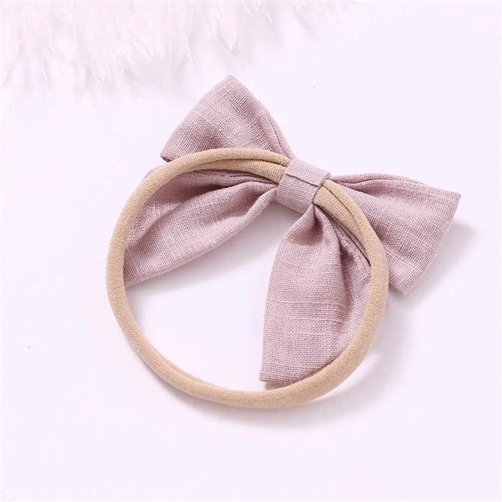 12pcs/lot Big Bow Headbands Solid Hair Bands 12 colors Big bow Barrettes For Kids Hair Accessories Bowknot kids Headwear