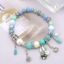 W018 BIGBING ювелирные изделия, модный браслет с натуральным жемчугом и кристаллами из бисера, женский браслет, модный браслет, модное ювелирное изделие