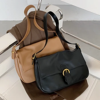 

Simple lady's small bag 2020 summer new fashion fashion versatile shoulder bag web celebrity texture armpit soft leather